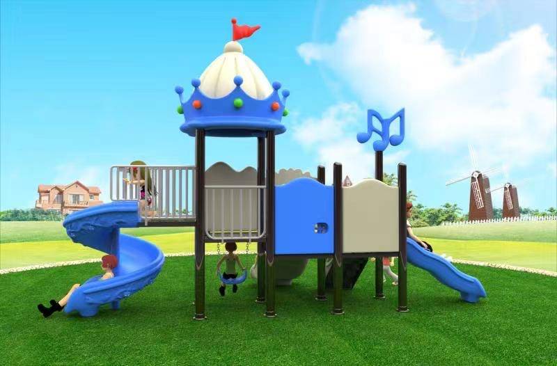 เครื่องเล่นสนามกลางแจ้ง ในร่ม, ชุดปราสาทมงกุฎนางฟ้า สไลเดอร์ใหญ่,ครุภัณฑ์สนามเด็กเล่น,งบ.สพฐ,โครงการโรงเรียนประชารัฐ, เครื่องเล่นสนามระดับก่อนประถมศึกษา,