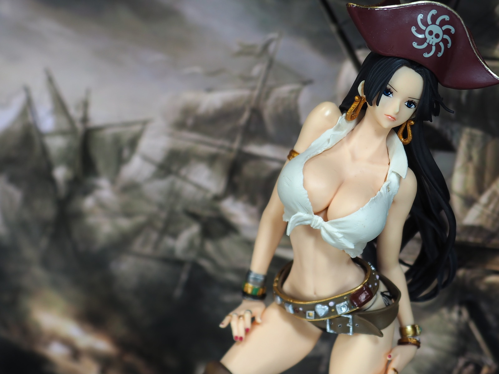 Boa Hancock ของแท้ JP แมวทอง - Flag Diamond Ship Banpresto [โมเดลวันพีช]