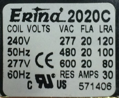 แมกเนติก ERINA 20A 2 ขา (2P) (รหัสสินค้า 069024)