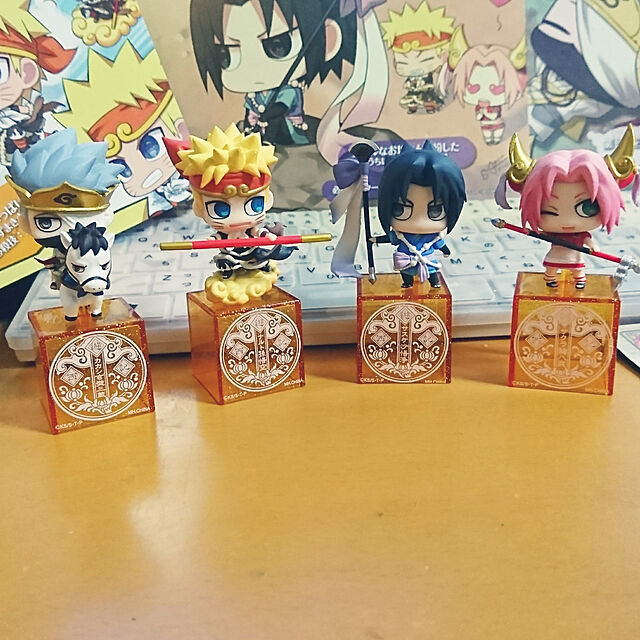 Naruto Team 7 Set ของแท้ JP - Petit Chara Land Megahouse [โมเดลนารูโตะ] (4 ตัว)