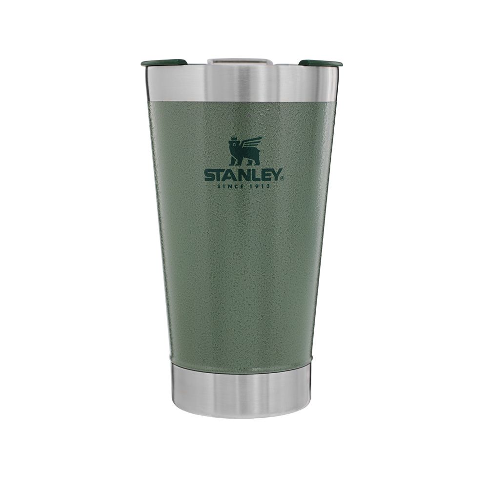 Classic Stay Chill Beer Pint 16Oz Hammertone Green