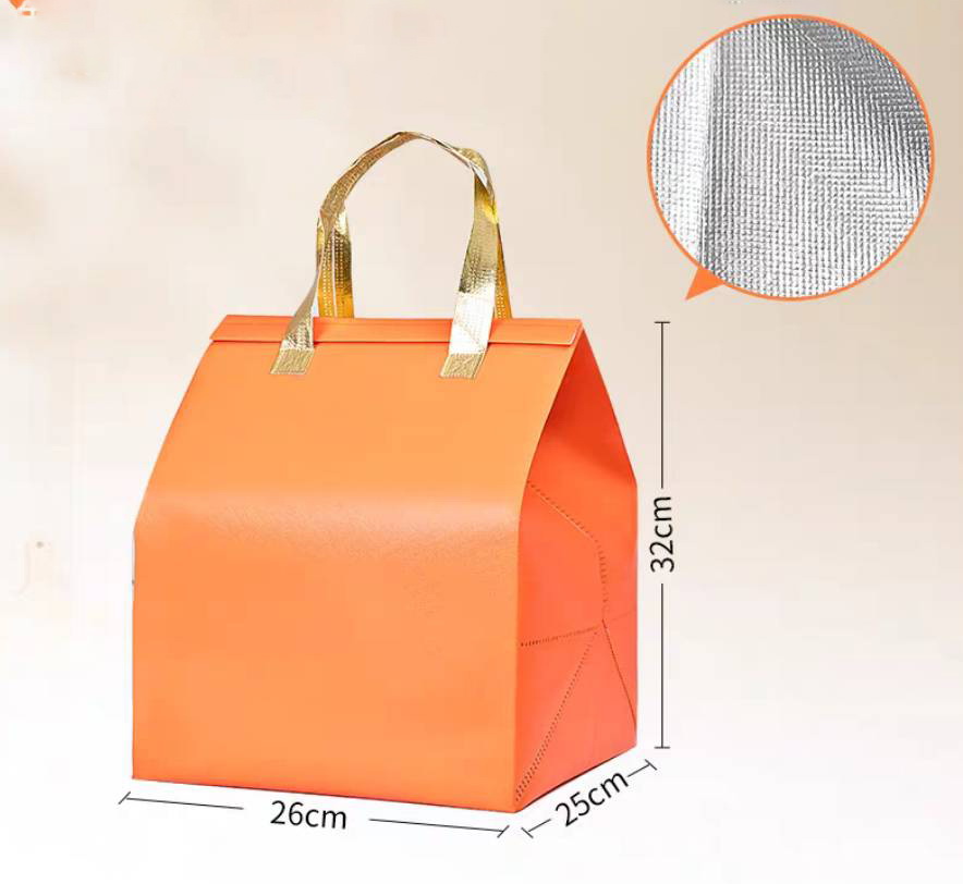 ถุงหิ้วเก็บความอุณหภูมิ ถุงเค้ก ถุงฐานกว้าสง ถุงฟอยล์เก็บความเย็น ถุงเก็บอุณหภูมิ ถุงไอติม ถุงกาแฟ ถุงเค้ก พิมพ์ Logo ได้