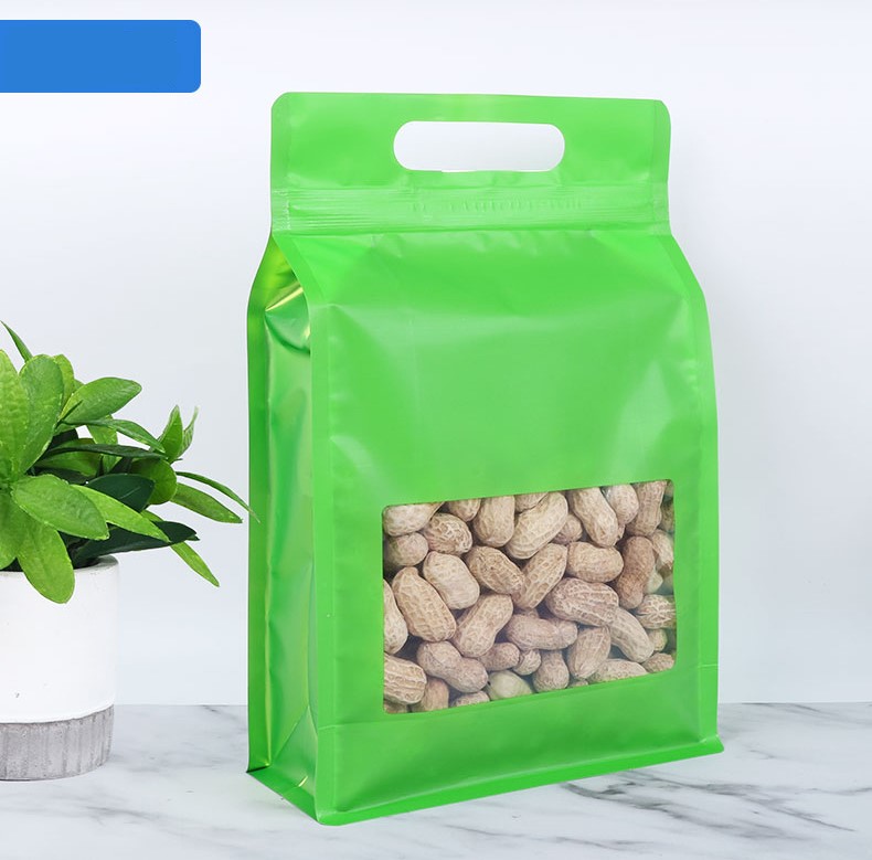 ถุงซิปขยายข้าง ก้นตั้ง เจาะหน้าต่าง ฟอยล์สี