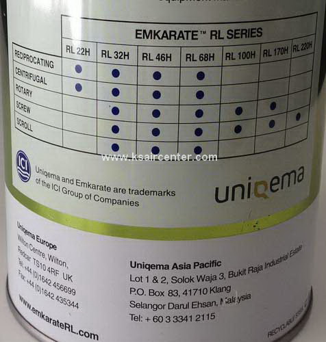 น้ำมันคอมเพลสเซอร์ EMKARATE RL 100H (รหัสสินค้า 044026)