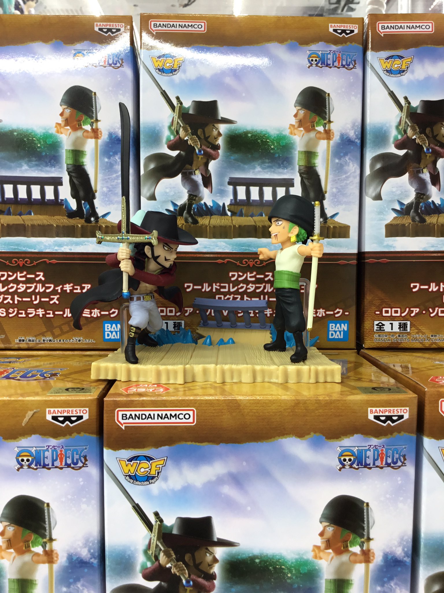 Zoro & Mihawk ของแท้ JP แมวทอง - WCF Banpresto [โมเดลวันพีช] (2 ตัว)