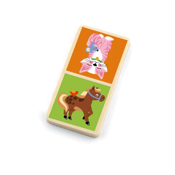 โดมิโนไม้สัตว์ในฟาร์ม 28 ชิ้น ของเล่น, ของเล่นเด็ก , ของเล่นไม้, ของเล่นเสริมพัฒนาการ, ของเล่นเด็กอนุบาล, สื่อการสอนเด็กอนุบาล