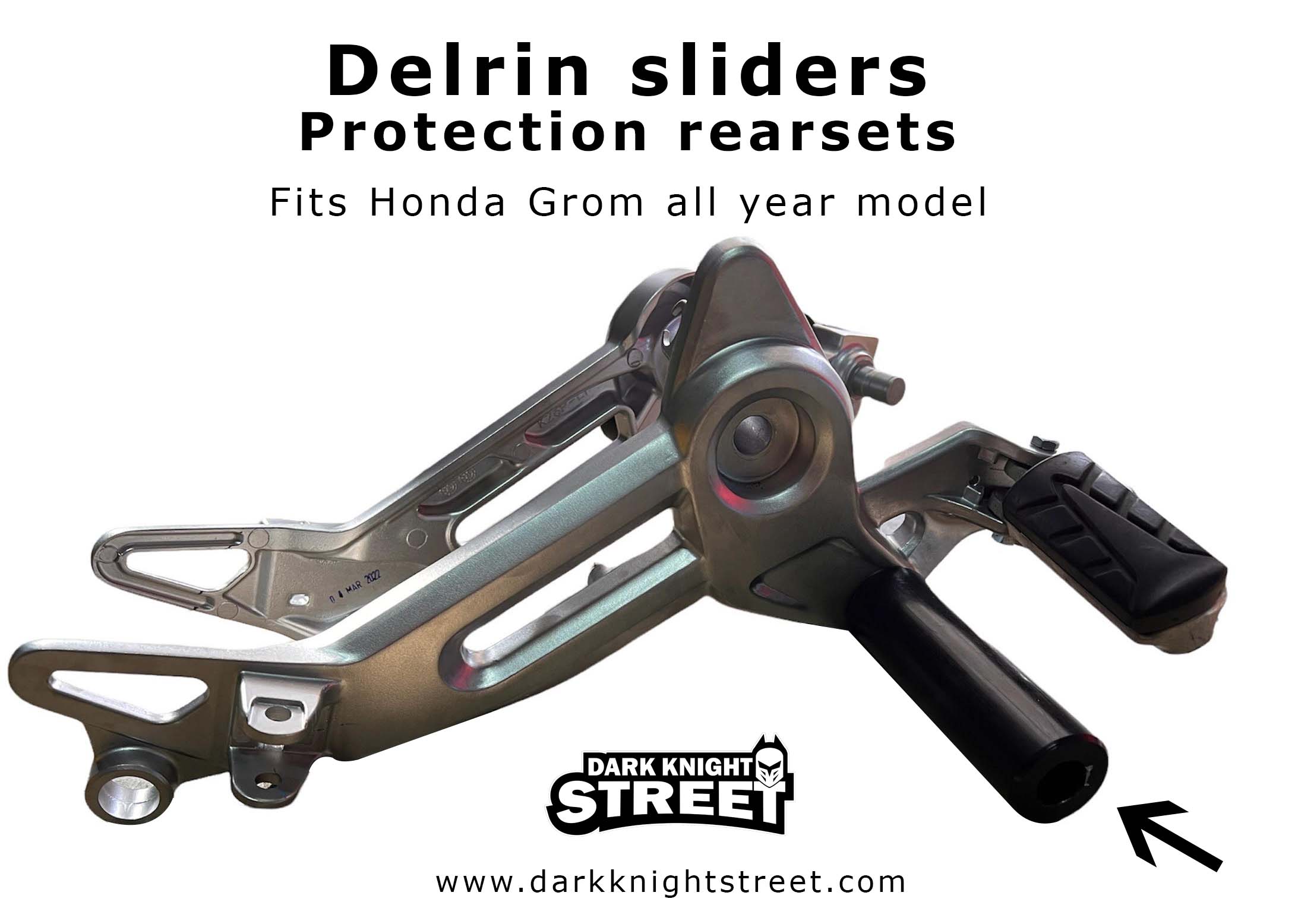 Delrin slider set for Honda Grom all year