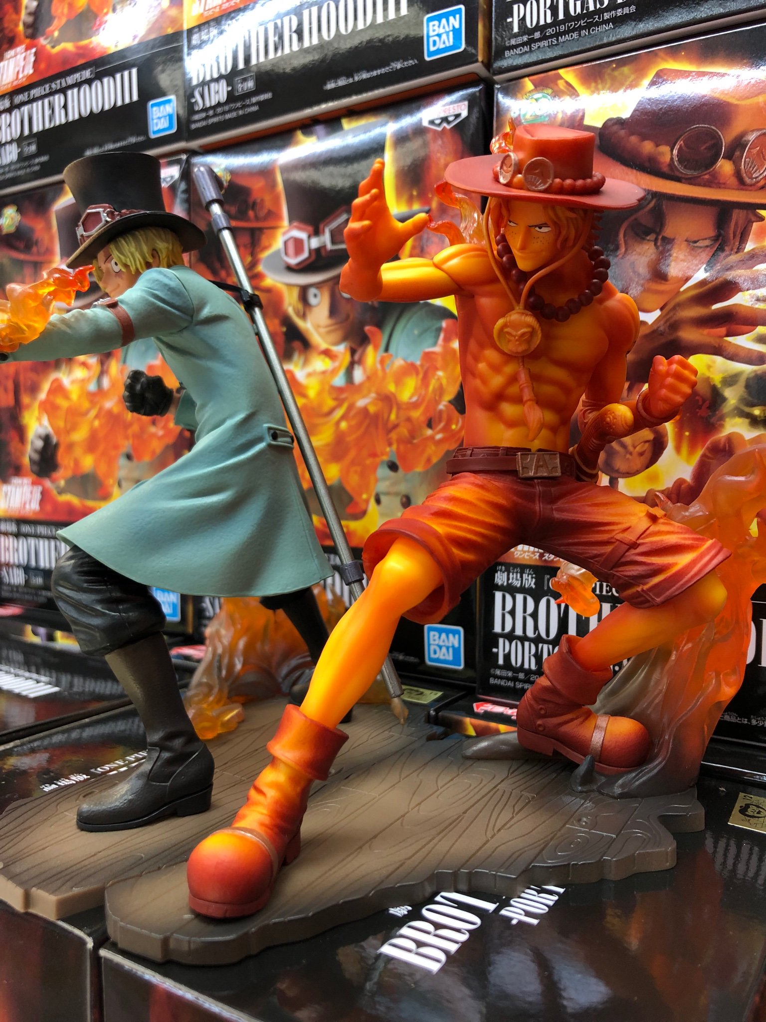 Brotherhood Stampede Set ของแท้ JP แมวทอง - Banpresto [โมเดลวันพีช] (2 ตัว)