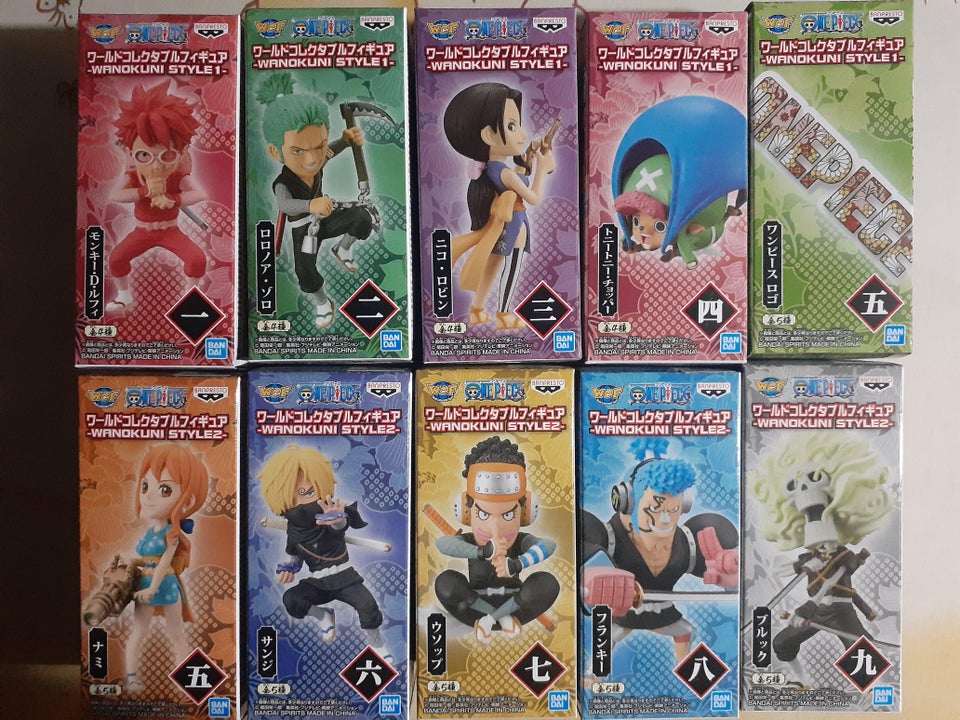 Straw Hat Pirates Wano Set ของแท้ JP แมวทอง - WCF Banpresto [โมเดลวันพีช] (9 ตัว + ป้าย)
