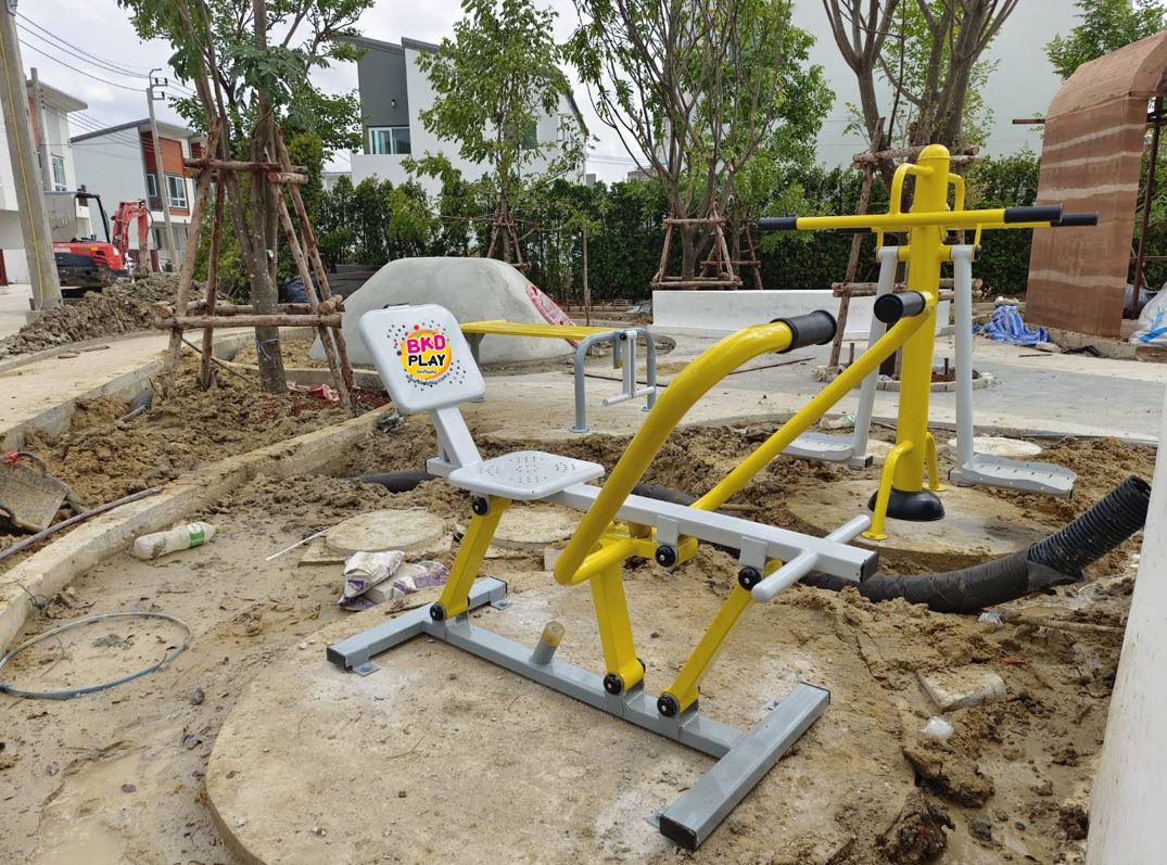 เครื่องออกกำลังกาย กลางแจ้ง ชุดอุปกรณ์ บริหารแขน หน้าท้อง แบบโยก กรรเชียง FND-LS-30 ลานกีฬา อเนกประสงค์ สนามกีฬา
