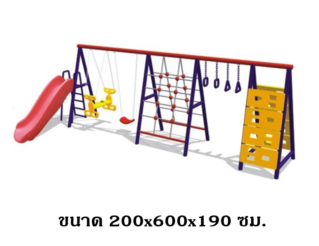 เครื่องเล่นสนาม,ของเล่นสนาม,สไลเดอร์, เครื่องเล่นสนาม 5 อย่าง ชิงช้า ปีนป่าย กระดานลื่น เครื่องเล่น พร้อมส่ง