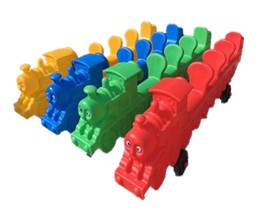 รถไฟ 4 ที่นั่ง ( 4 seater train) เครื่องเล่นสนามกลางเเจ้ง เครื่องเล่นพัฒนาการ