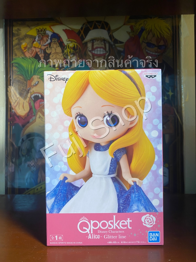 Alice - Glitter Line ของแท้ JP - Q Posket Banpresto [โมเดล Disney]