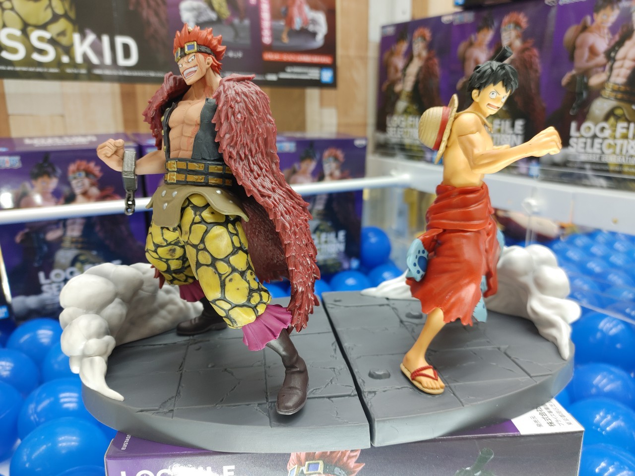 Luffy & Kid Wano ของแท้ JP แมวทอง - Log File Selection Banpresto [โมเดลวันพีช] (2 ตัว)