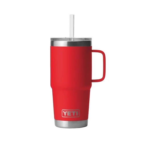 Rambler 25Oz Mug With Straw Lid Rescue Red