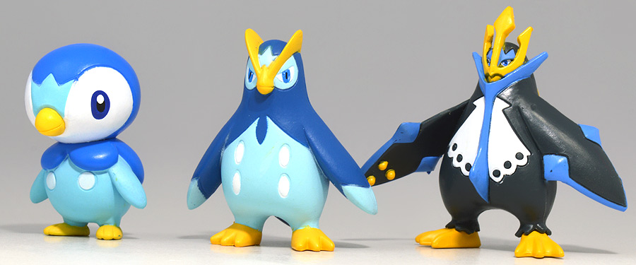 Piplup ของแท้ JP - Monster Collection Takara Tomy [โมเดลโปเกมอน]