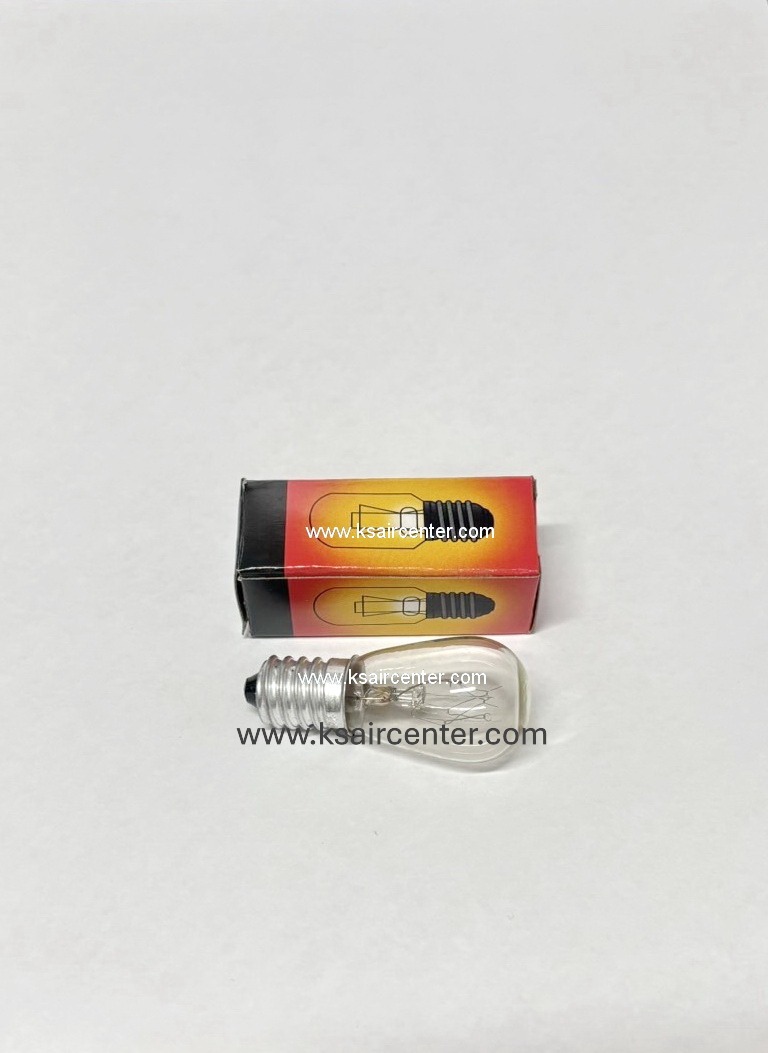 หลอดไฟตู้เย็น เกลียวขนาดกลาง แบบใส (รหัสสินค้า 096007)