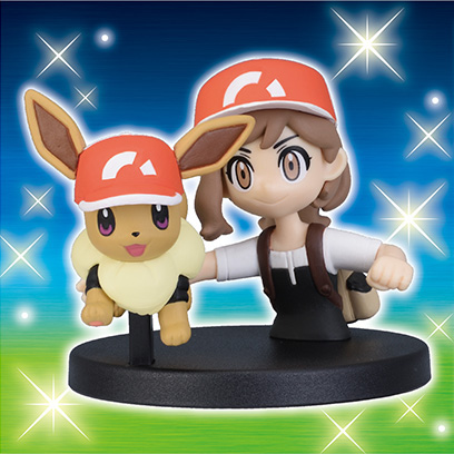 Eevee & Trainer ของแท้ JP - Pokemon Center [โมเดลโปเกมอน] (2 ตัว)