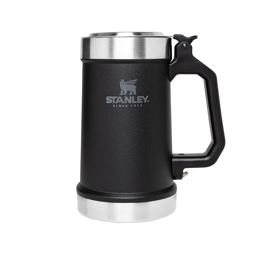 Classic Bottle Opener Beer Stein 24Oz Matte Black