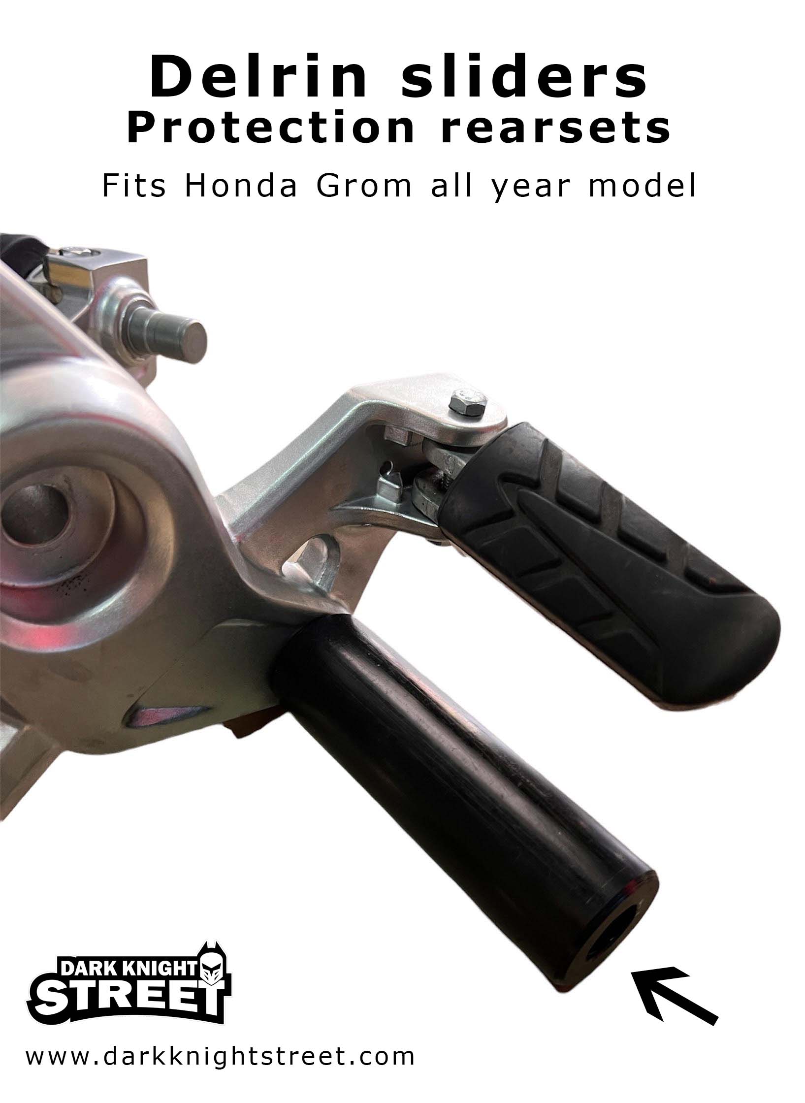 Delrin slider set for Honda Grom all year