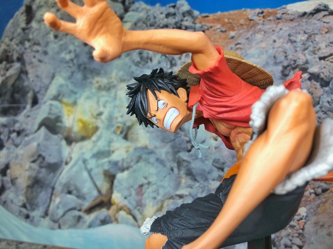 Luffy Stampede ของแท้ JP แมวทอง - King of Artist Banpresto [โมเดลวันพีช]
