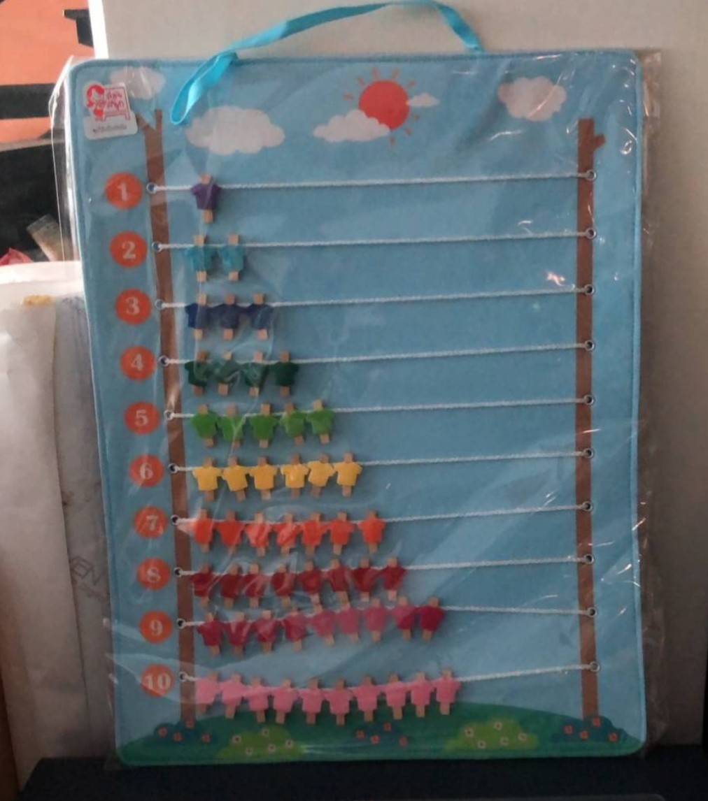 1391 ชุดไม้หนีบหัดนับ ของเล่นเสริมพัฒนาการ ,ของเล่นเสริมทักษะ,ของเล่นเด็ก, สื่อการสอนอนุบาล