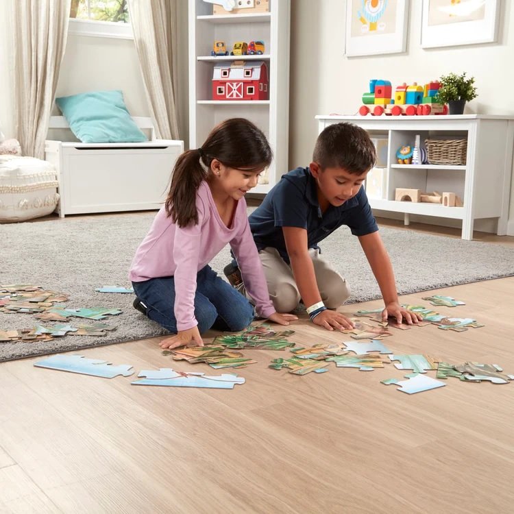 จิ๊กซอว์จัมโบ้ ไดโนเสาร์ Melissa & Doug Dinosaurs Floor Puzzle , ของเล่นเสริมพัฒนาการ, ของเล่น