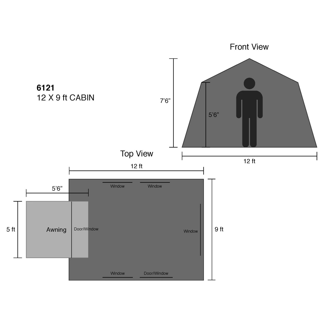 kodiak 12 x 9 ft. Cabin