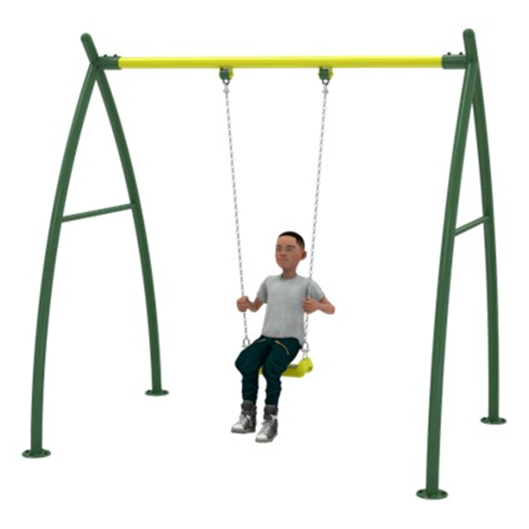 เครื่องเล่นสนามกลางแจ้ง โครงสร้างเหล็ก ชิงช้าสนาม 1 ที่นั่ง ราคาต่อ 1 แบบ อนุบาล มาตรฐาน มอก. Outdoor Playground, ราคาโรงงาน ผลิตในไทย สั่งทำตามสีที่ต้องการได้