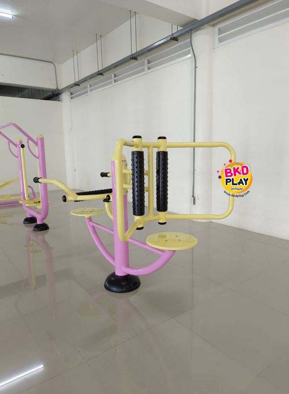 เครื่องออกกำลังกาย กลางแจ้ง ชุดอุปกรณ์ บริหารเอว สะโพก นวดหลัง แบบนั่ง ลานกีฬา อเนกประสงค์ สนามกีฬา ขนาด 60 x 150 x 150 ซม.