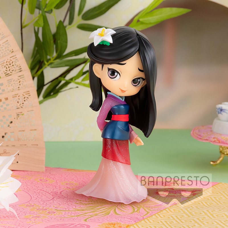 Mulan - Glitter Line ของแท้ JP - Q Posket Banpresto [โมเดล Disney]