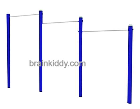 เครื่องออกกำลังกาย กลางแจ้ง ชุดอุปกรณ์ บริหารแขน หน้าอก หัวไหล่ แบบบาร์โหน 3 ระดับ ลานกีฬา อเนกประสงค์ สนามกีฬา ขนาด 11 x 450 x 260 ซม