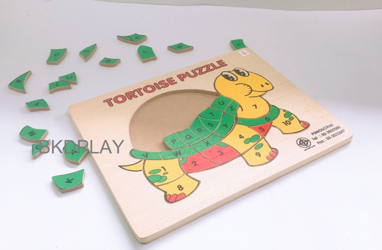 ภาพตัดต่อ ต.เต่าสอน ABC , ของเล่นไม้, ของเล่นเสริมพัฒนาการ, ของเล่นเด็กอนุบาล, สื่อการสอน