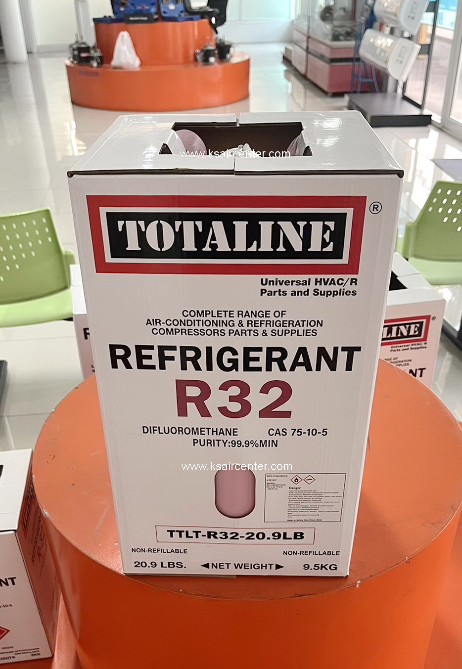 น้ำยาแอร์ R-32 TOTALINE ขนาด 9.5 กก / ถัง