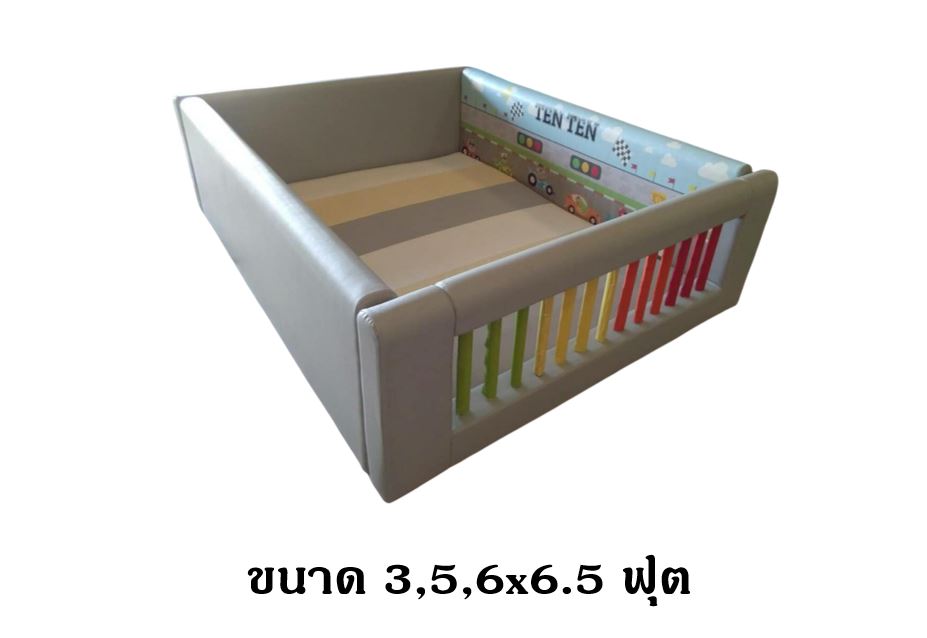คอกกั้น ลายรถแข่งแสนสนุก, คอกกั้นเด็ก,เตียงเด็ก,เบาะหนังนุ่มนิ่ม softplay, indoor playground kidszone ,สวนสนุกในร่ม ,รับสั่งทำบ่อบอล เตียงเด็กตามขนาด ขนาด 3,5,6x6.5 ฟุต