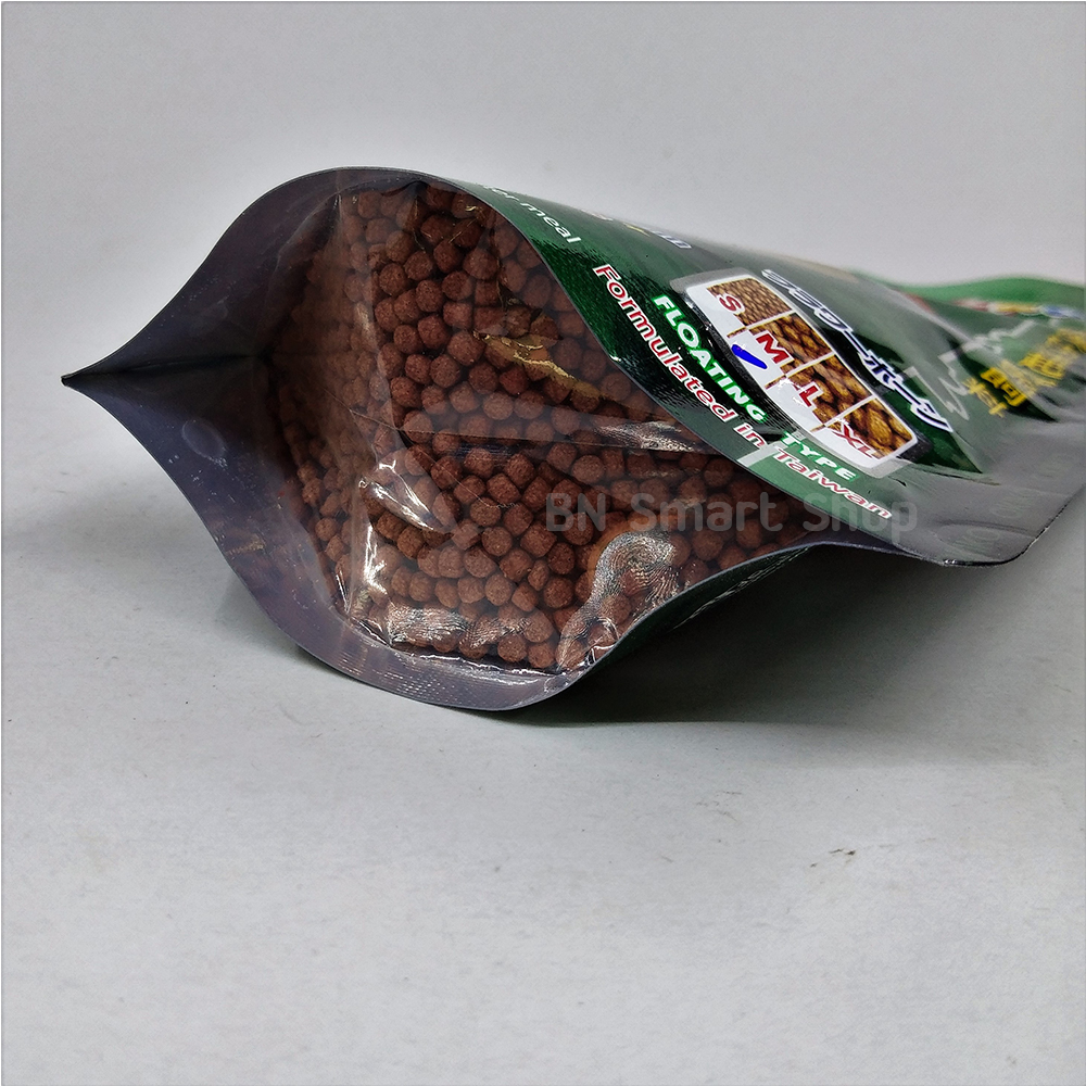 อาหารปลาหมอสี เร่งโหนก OKIKO Head Up huncher for flower horn 100 g. size M x 1 ถุง