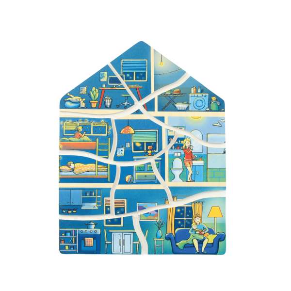 ชุดภาพปริศนาในบ้านกลางวันและกลางคืน สื่อการสอนอนุบาล,ปฐมวัย,ของเล่นเสริมพัฒนาการ, ของเล่นเสริมทักษะ