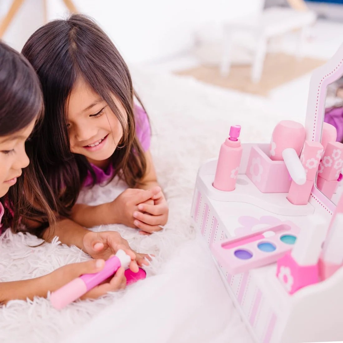 โต๊ะเครื่องแป้งเด็ก,แต่งหน้าจำลอง,ของเล่นพลาสติก,ของเล่นบทบาทสมมติ,ของเล่นเสริมพัฒนาการ,สื่อการสอนอนุบาลพร้อมส่ง