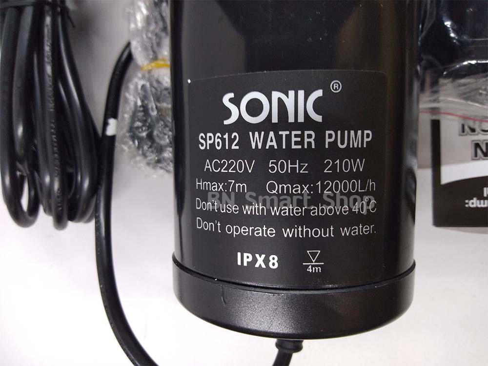 ปั๊มน้ำ ปั๊มน้ำพุ ปั๊มน้ำตก ปั๊มบ่อ SONIC รุ่น SP612 กำลัง 230 วัตต์ ปั้มขนาดใหญ่ ประหยัดไฟ ทนทาน
