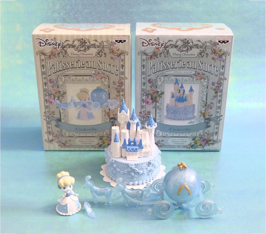 Cinderella & Castle ของแท้ JP - Patisserie au Sucre Banpresto [โมเดล Disney] (1 ตัว + ปราสาท)