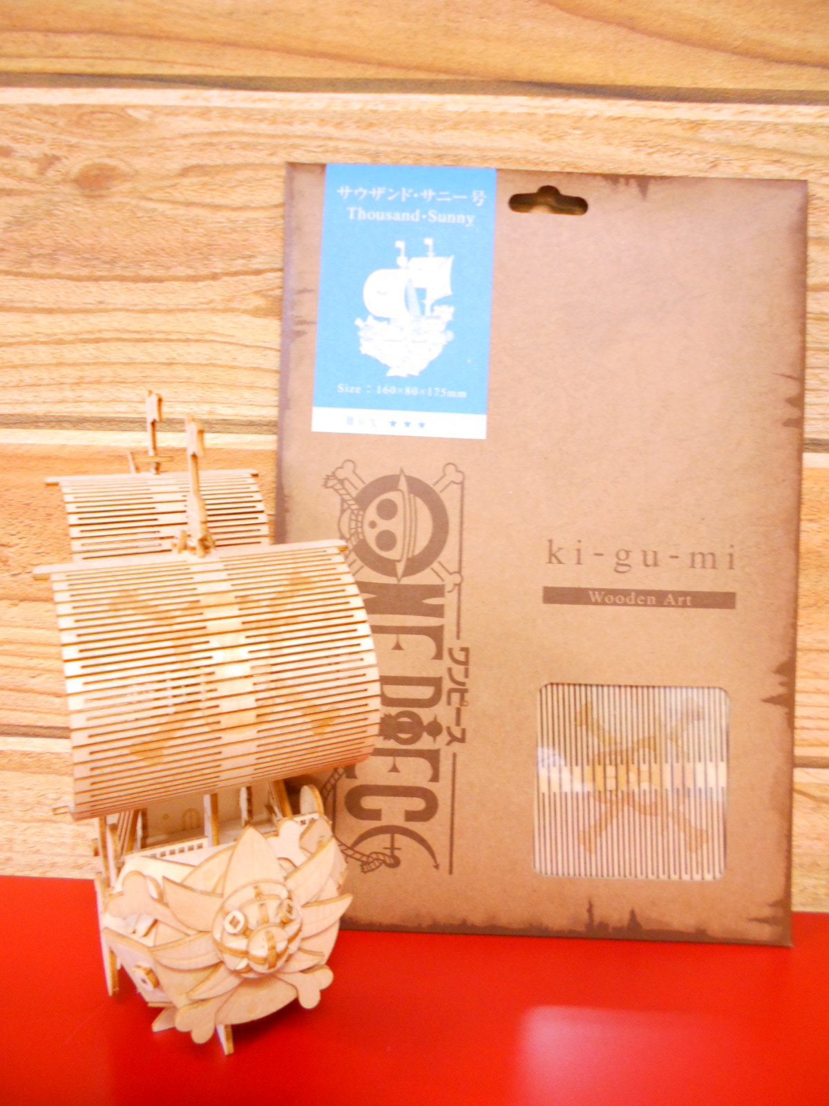 Thousand Sunny (แบบประกอบ) ของแท้ JP แมวทอง - Wooden Art ki-gu-mi [โมเดลเรือวันพีช]