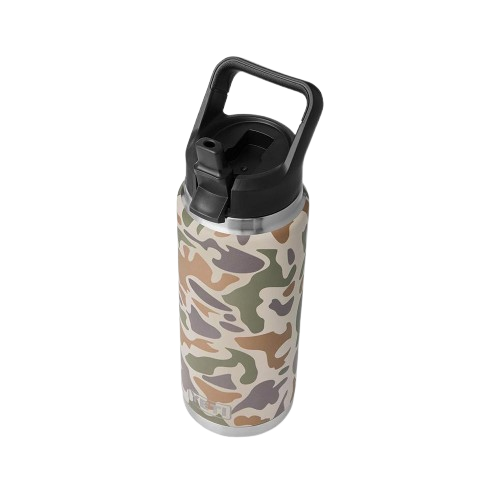 Rambler 26Oz Bottle With Straw Cap Tan Camo 0888830421178