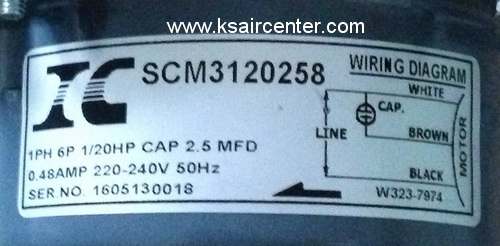 (ยกเลิก-แทนด้วย 063138) มอเตอร์ คอนเดนซิ่ง แกนเล็ก IC 1/20