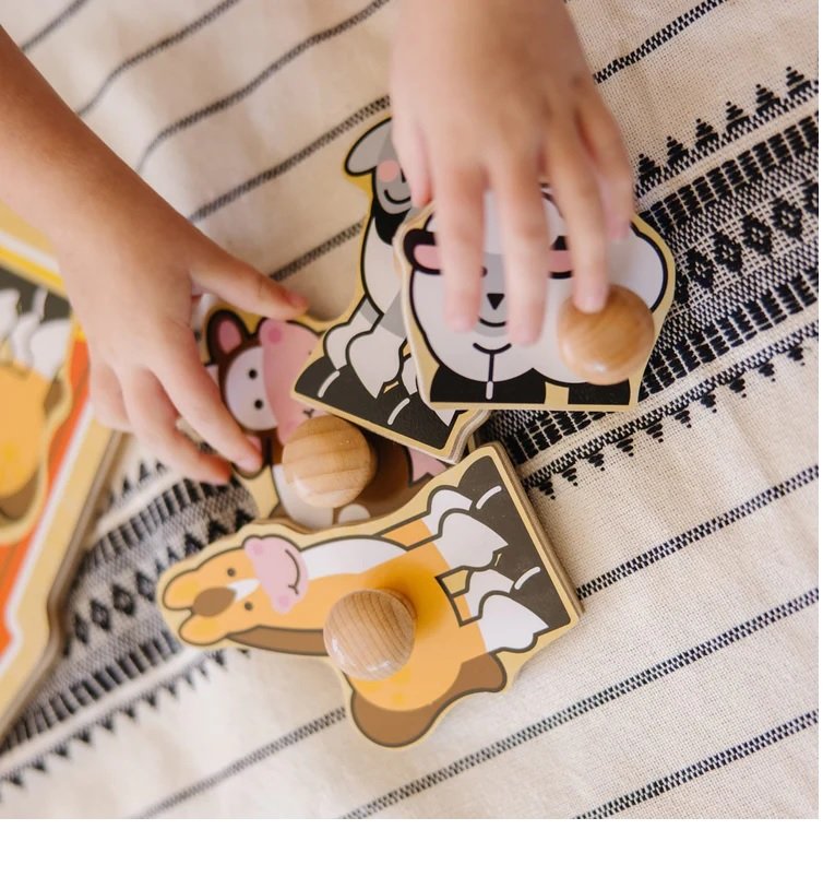 พัซเซิลแบบมีที่จับขนาดจัมโบ้ รุ่นฟาร์ม Large Farm Jumbo Knob รุ่น 3391 Melissa&Doug, ของเล่นเสริมพัฒนาการ, ของเล่นเด็ก,พร้อมส่ง