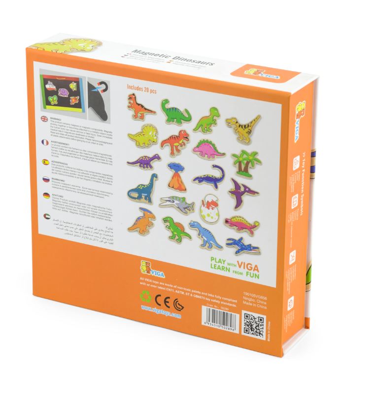 แม่เหล็กไดโนเสาร์หลากสี, ของเล่นเสริมทักษะ,ของเล่นเสริมพัฒนาการเด็ก, สือการสอนครูปฐมวัย, พร้อมส่ง
