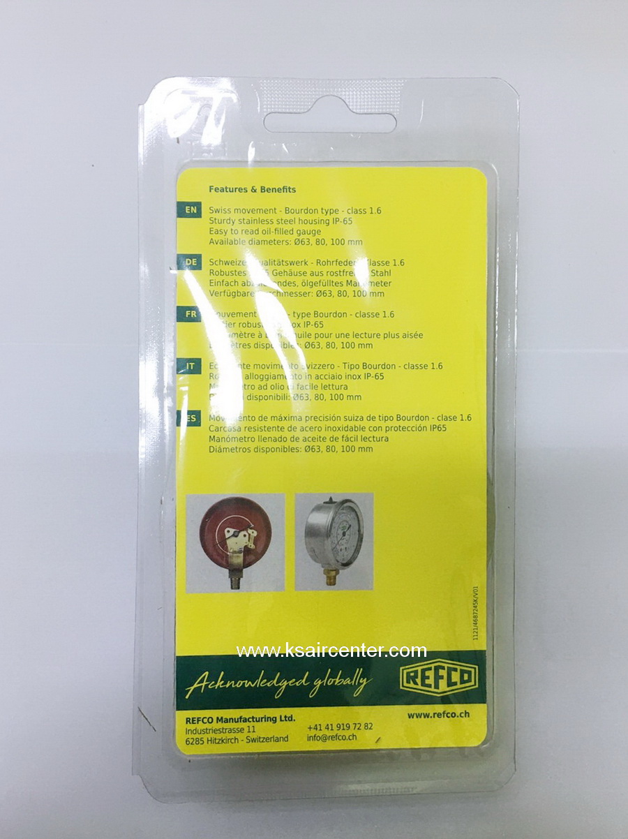 หัวเกจชาร์จน้ำยา REFCO แบบบรรจุน้ำมัน (รหัสสินค้า 001174)