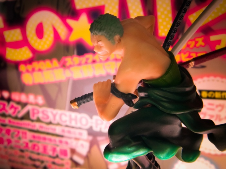 Zoro ของแท้ JP แมวทอง - Attack Motions Bandai [โมเดลวันพีช]
