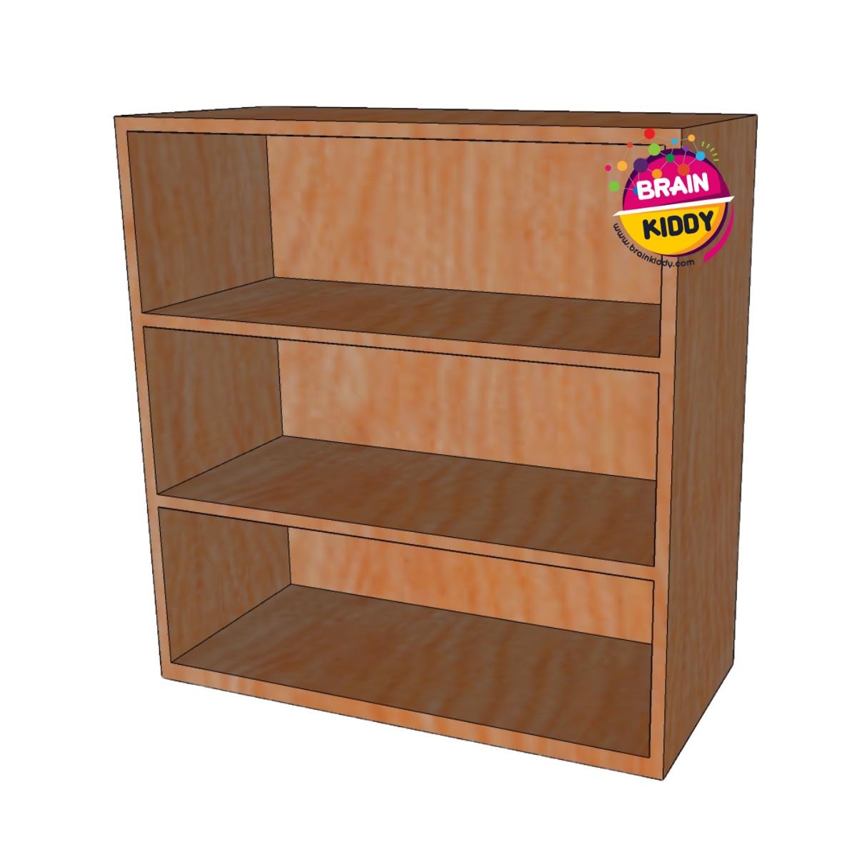 ชั้นวางสื่อ 3 ชั้น ,เฟอร์นิเจอร์เด็กสั่งทำตามสีและขนาดได้ ,ชั้นวางของไม้,ตู้ไม้, ชั้นวางของเด็ก, โรงเรียนอนุบาล, เนอร์สเซอรี่ ขนาด 39 x 83 x 87 ซม.