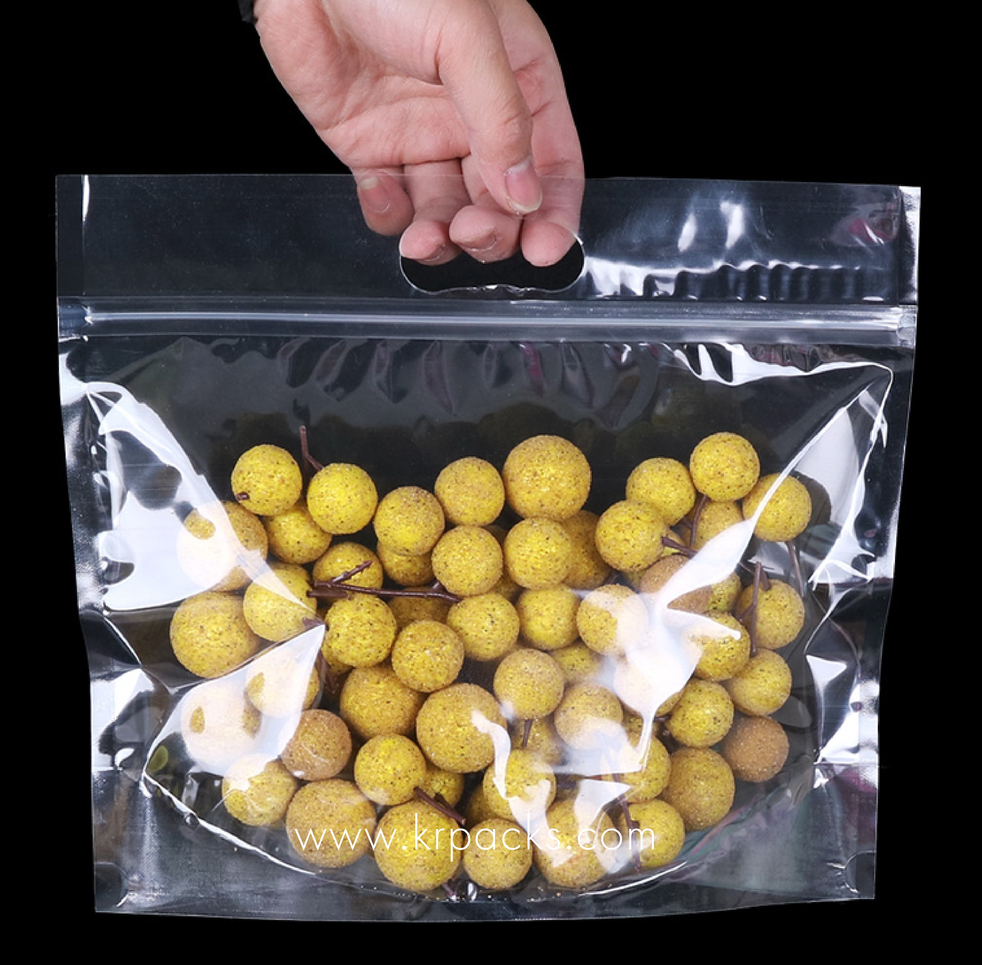 ถุงซิปก้นตั้ง พลาสติกใส แนวนอน