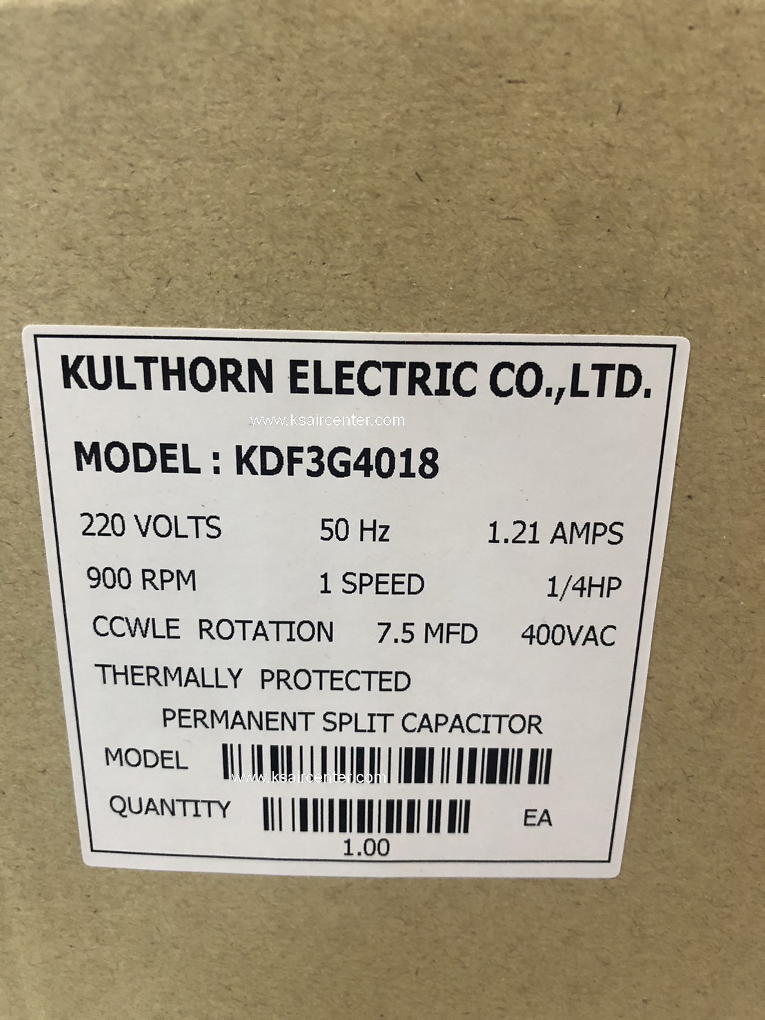 (ยกเลิก - แทนด้วย 063158) มอเตอร์ คอนเดนซิ่ง KULTHORN (กุลธร)